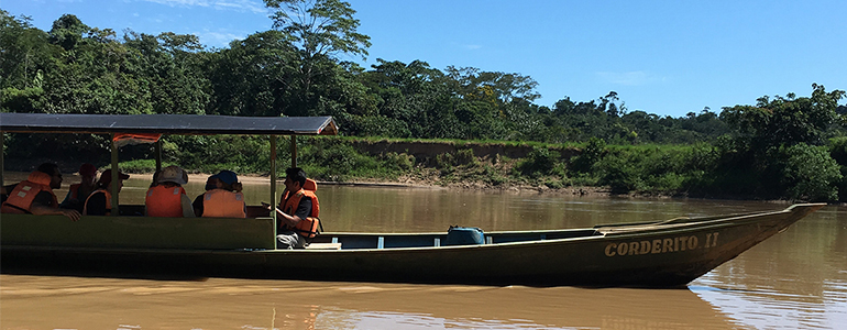 canoe in the Western Amazon Basin