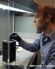 Matt builds a CubeSat.