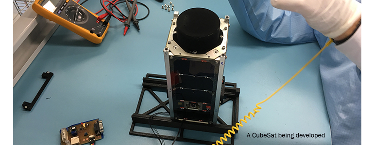 a CubeSat being developed